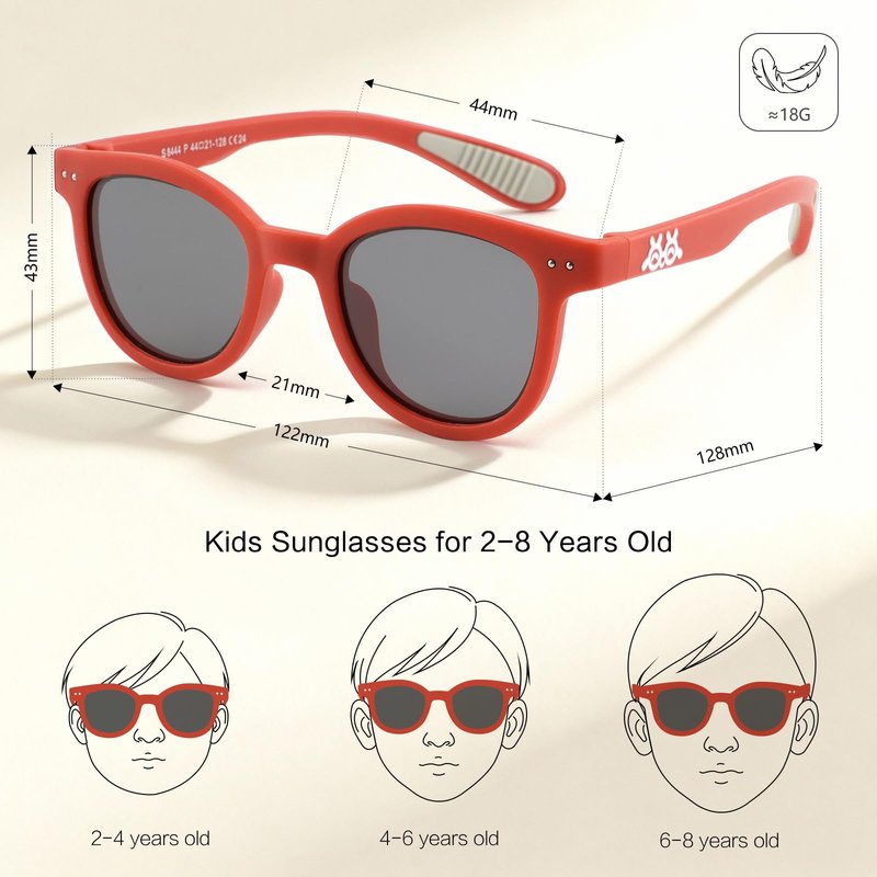 EYEBUDDY Kids Toddler Sunglasses Age 2-4/3-5 Boys Girls Polarized UV Protection Sun Glasses for Age 2-8 (KB9695/Age 3-8/1-Pack, Z08-Kids Sunglasses-Blue)
