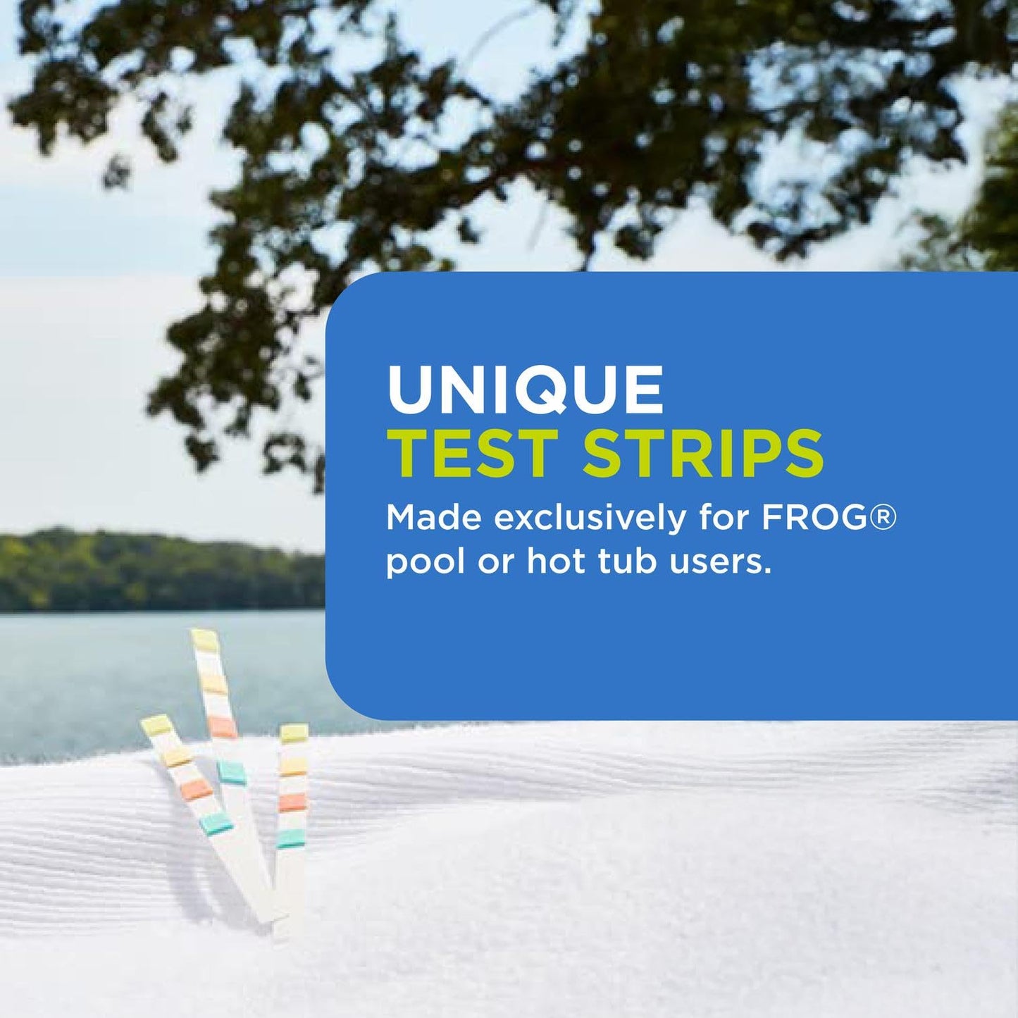FROG Test Strips for Pools and Hot Tubs - Accurate Indicator for Free Chlorine or Bromine Levels, pH, Total Alkalinity and Total Hardness - Easy Water Testing - 50 Test Strips - 2 Pack