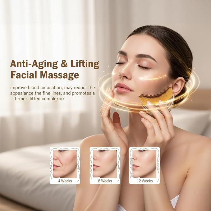 New Lymphatic Contour Face Brush - lymphatic drainage massager for Anti-Aging, Face Lifting & Lymphatic Drainage contour brush - Dry&Wet Use Facial Exfoliating Brush for Glowing Skin, Reduce Puffiness