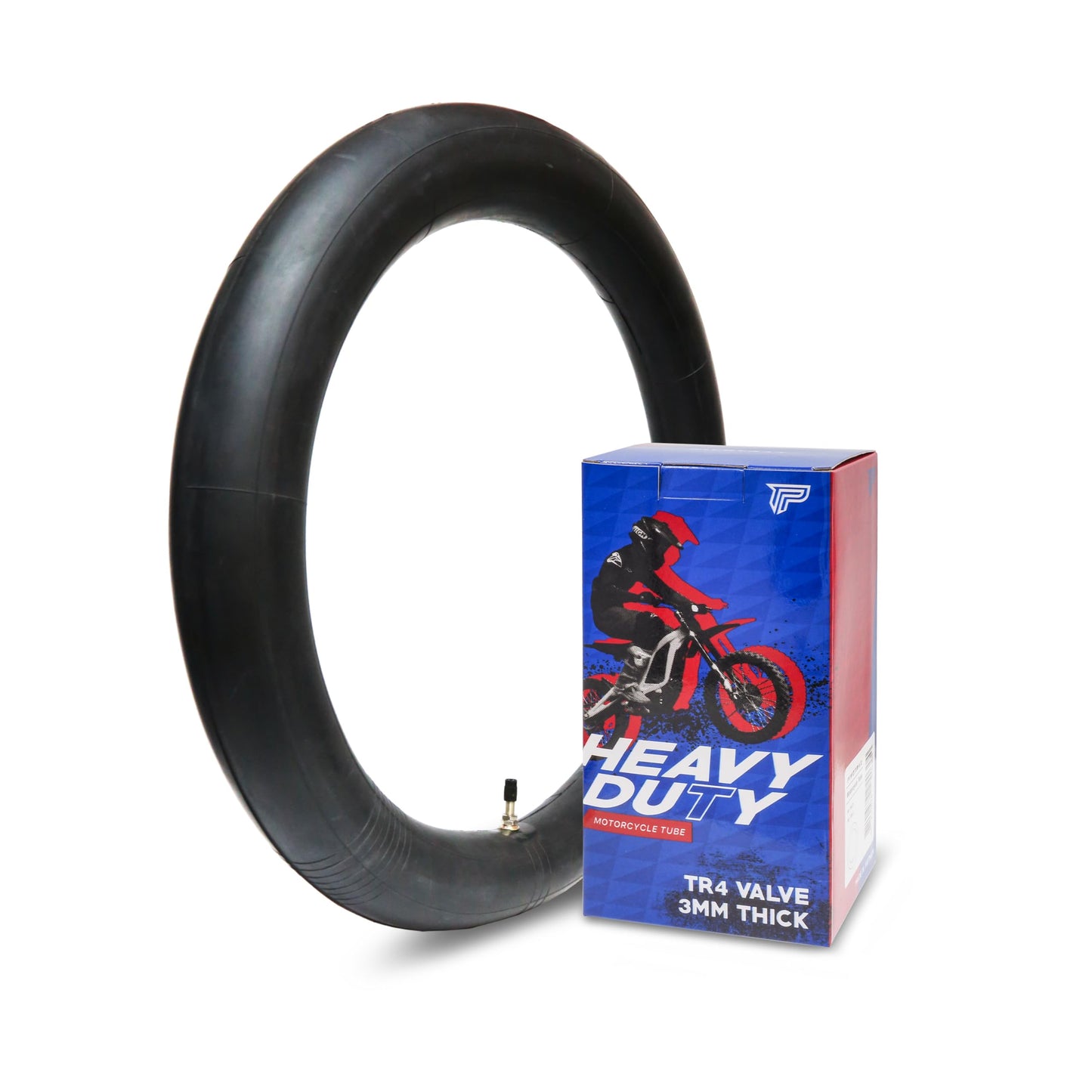 PIVOTRAX-90/90-21 or 80/100-21 (3.00 X 21) Heavy Duty Motorcycle Tube - 3mm Thick - TR4 Valve