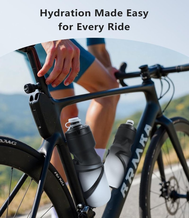 Bike Water Bottle Holder Ultralight & Sturdy Bike Cup Holder, Bicycle Drink Cage, Cycling Bike Water Bottle Cage with Screw Tool, for 22-25 fl oz Bottles Bike Accessories