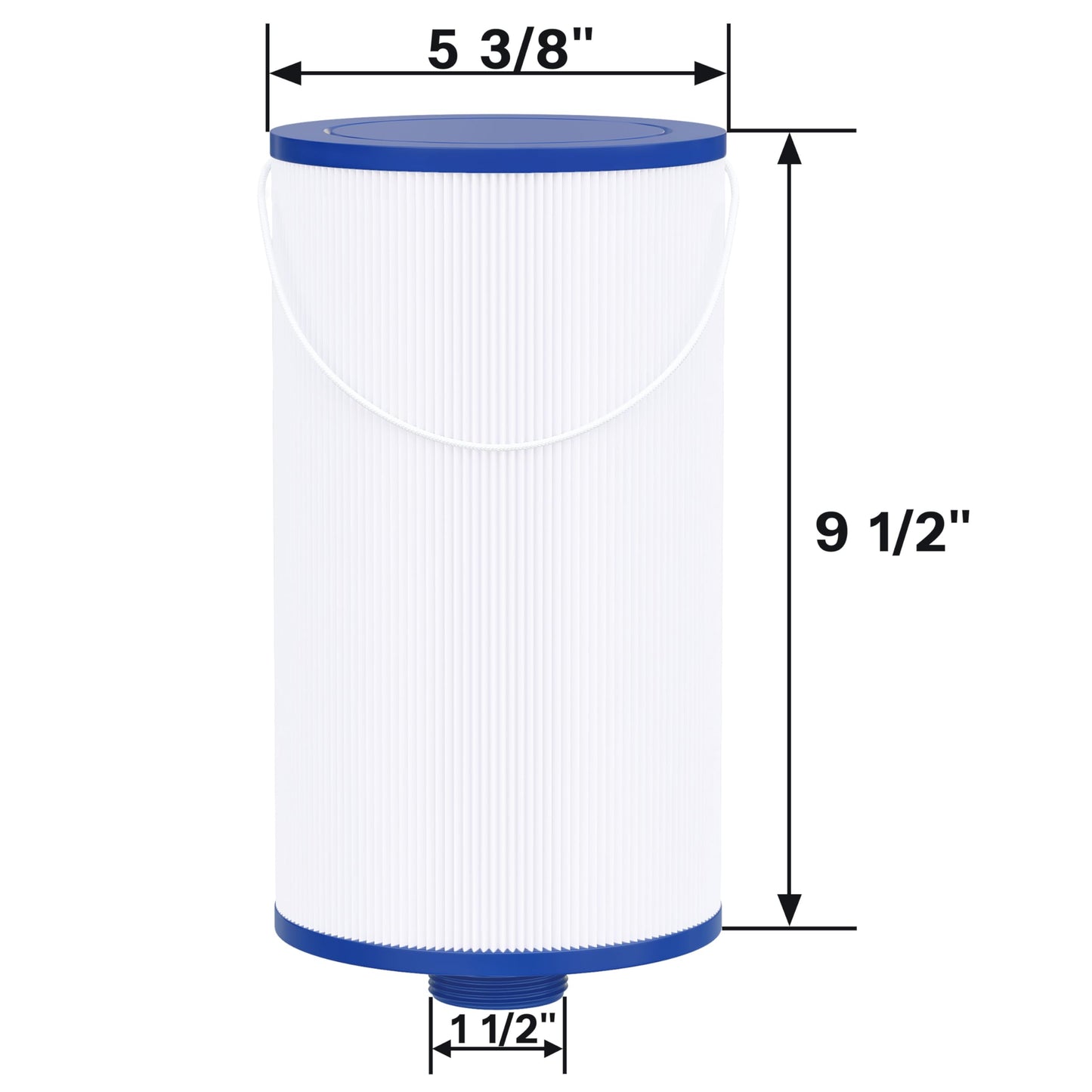 Wowreed Spa Filter Compatible with FC-2402, 303279, Free Flow, AquaTerra, Fantasy Hot Tub Filter, 1 1/2" Finer Thread, 2 Pack