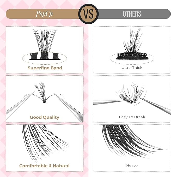 PopUp Cluster Lashes 168pcs Wispy Lash Clusters Soft D Curl Eyelash Clusters Russian Lashes Clusters DIY Eyelash Extensions at Home,Thin Bank 9-18mm MIX (30D)
