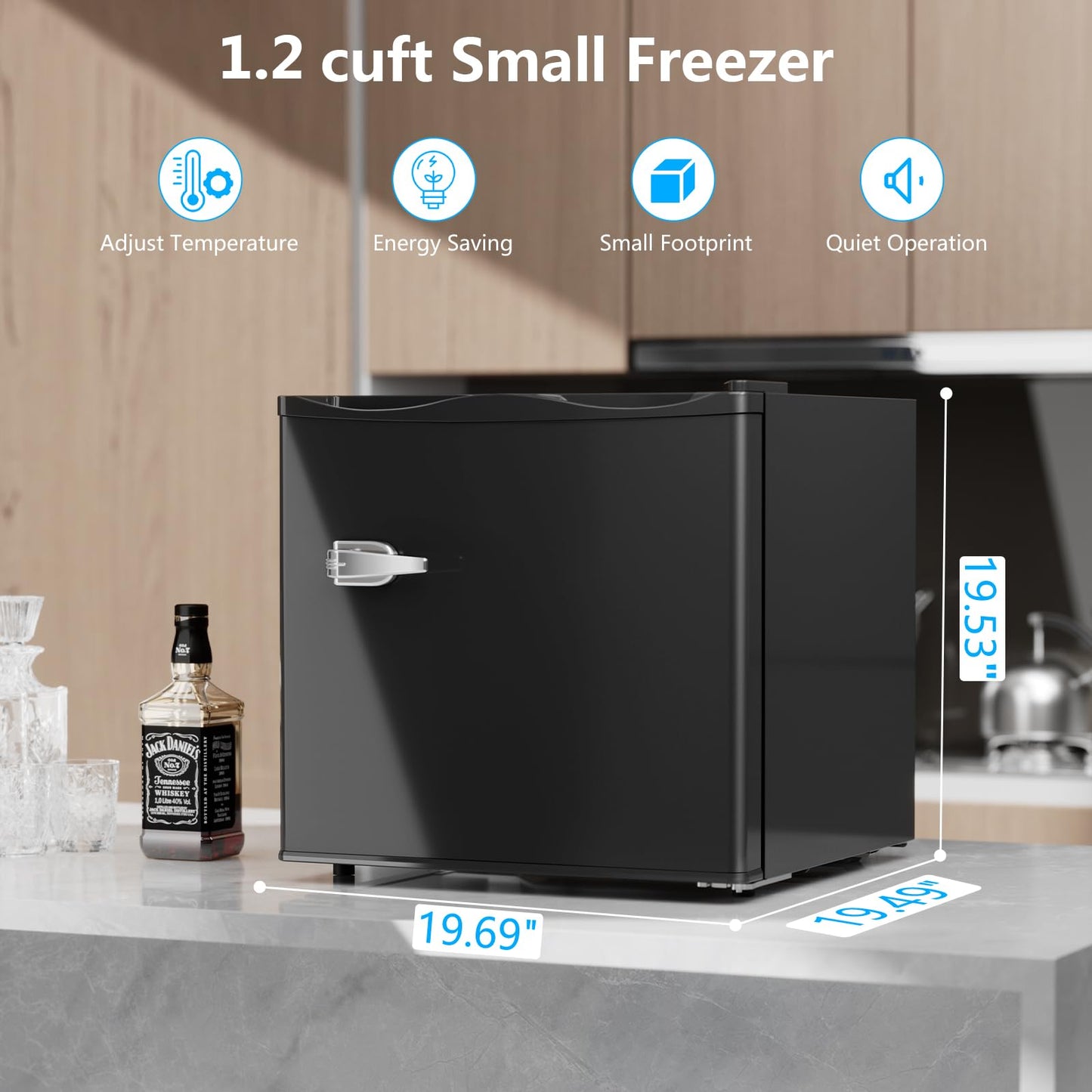 COWSAR 3.0 Cu.Ft Upright Freezer, Small Freezer Standing Deep Freezer with Adjustable Thermostat, Removable Shelves & Reversible Door, Fast Cooling for Office,Dorm,Apartment,Commerical