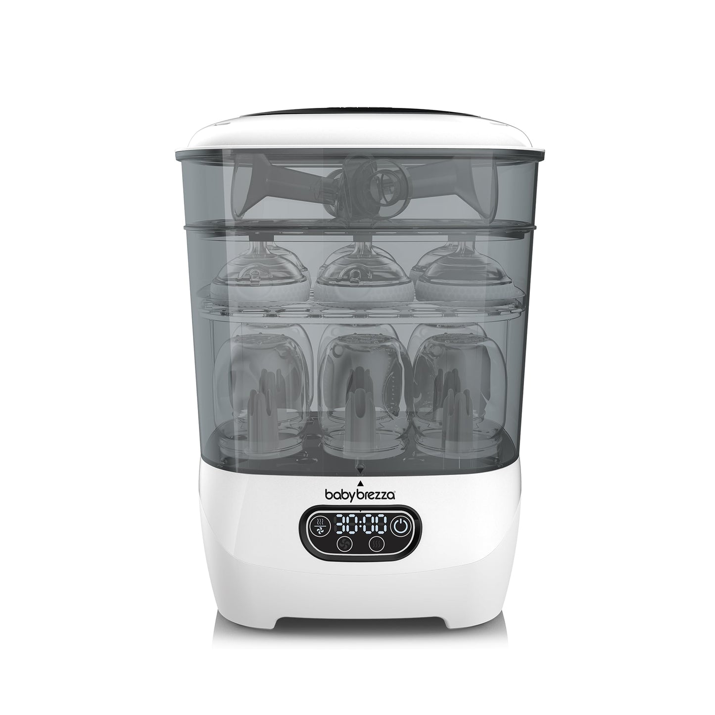 Baby Brezza Bottle Sterilizer and Dryer Advanced â 33% Faster - Largest Capacity Steam Sanitizer - Universal Sterilization Machine for All Bottles + Pump Parts - HEPA Air Filter