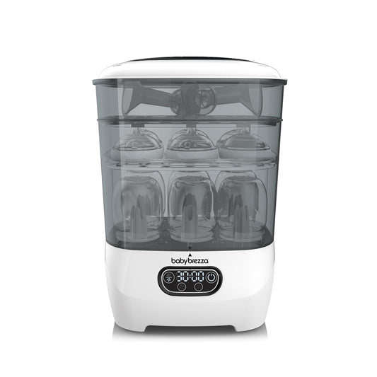 Baby Brezza Bottle Sterilizer and Dryer Advanced â 33% Faster - Largest Capacity Steam Sanitizer - Universal Sterilization Machine for All Bottles + Pump Parts - HEPA Air Filter