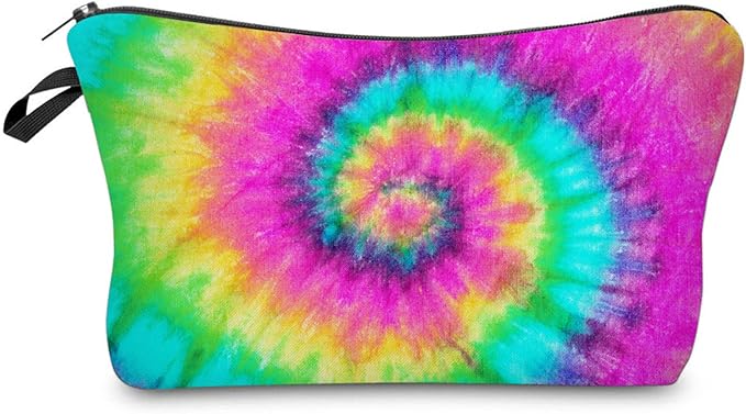 Deanfun Cosmetic Bag for Women, 3D Spiral Printed Waterproof Durable Makeup Bags Roomy Purse Bag Travel Accessories Trendy Gifts (52469)