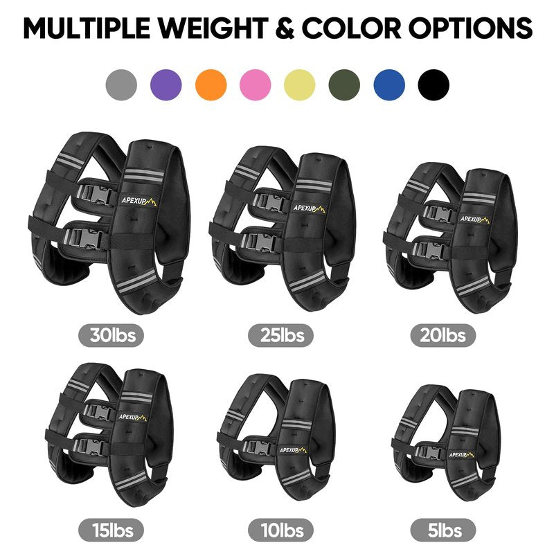 APEXUP 10lbs Weighted Vest Men Women, Weight Vest for Women Workout Equipment for Strength Training Running (Pastel Pink)