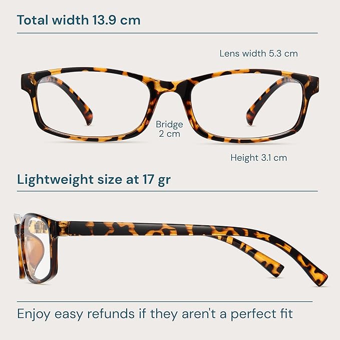 Gaoye +0.5 Multi Pack Reading Glasses - Blue Light Blocking Lenses, TR90 Frames, UV400 - Eyeglasses with Clear Vision