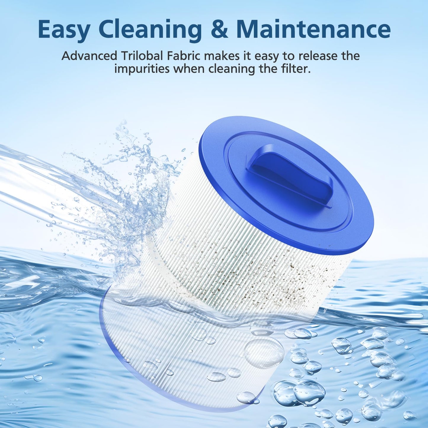 Hot Tub Spa Filter Cartridge, Compatible with Unicel 6CH-502, Filbur FC-0311, Master Deluxe M60506, Magnum AR50, PAS50SV-F2M, Baleen AK-90161, Excel Filters XLS-604 Artesian Spas Filter,2 Pack