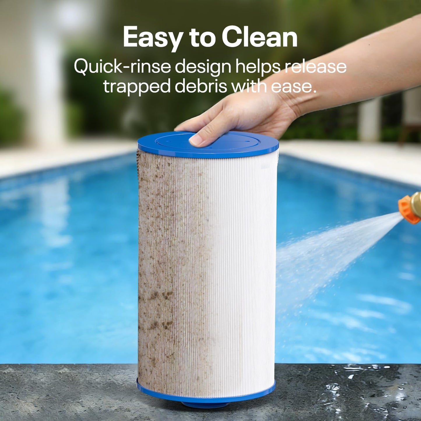 POOLPURE Spa Filter Replaces Watkins 303279, PFF42TC-P4, 5CH-37, 78460, FC-2402, Lifesmart, Freeflow, AquaTerra, Hydromaster, Grandmaster, Simplicity, Bermuda Hot Tub Filters 2PACK