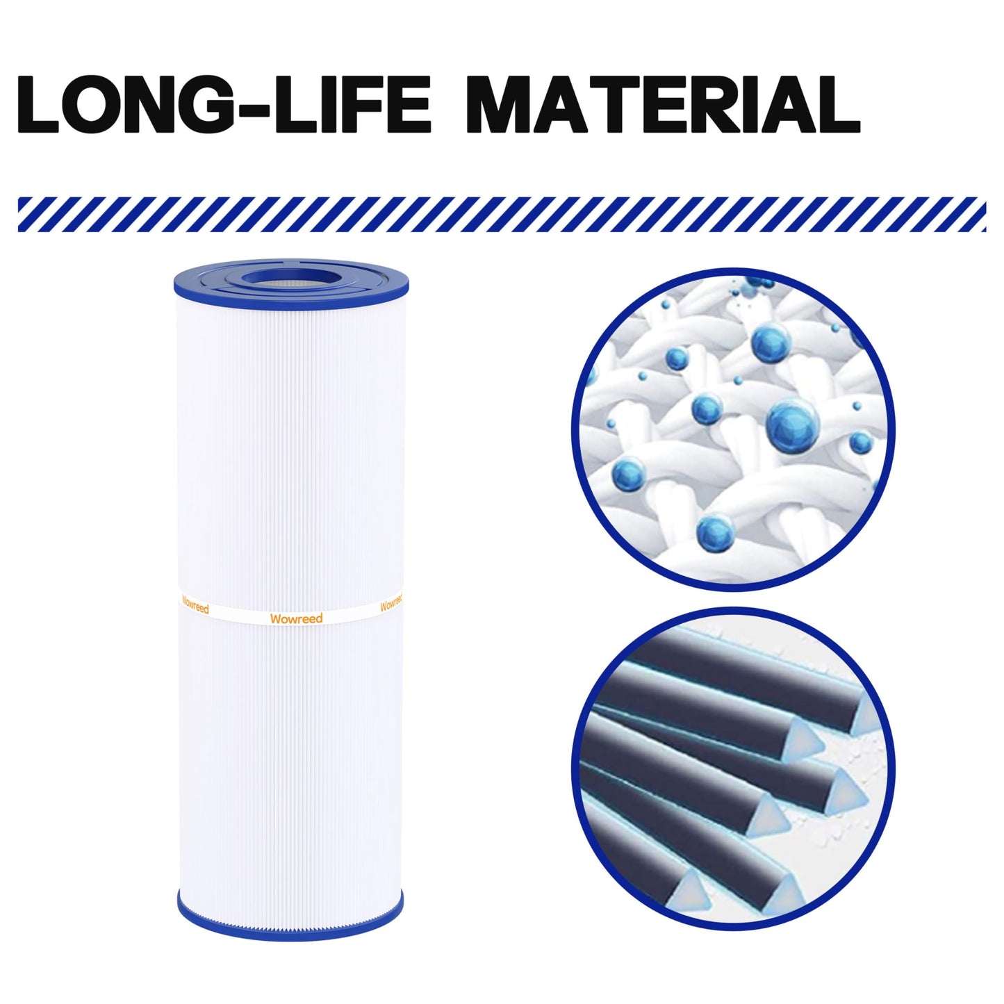 Wowreed Spa Filter Compatible with Cryspool CP-04075, PRB50-IN, C-4950, 413-212-02, FC-2390, J210/ J220/ J235/ J245/ J275, 03FIL1600, 5X13 Drop in Hot Tub Filter 2 Pack