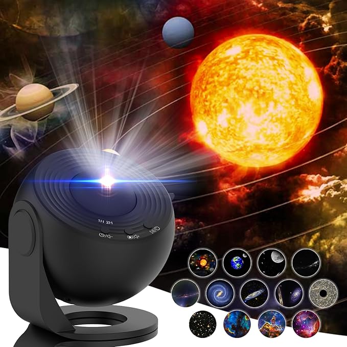 Planetarium Projector, Star Projector Galaxy Lights Gifts for Teen Boys, Teenage Girls, Galaxy Projector for Bedroom Night Light for Kids - Black
