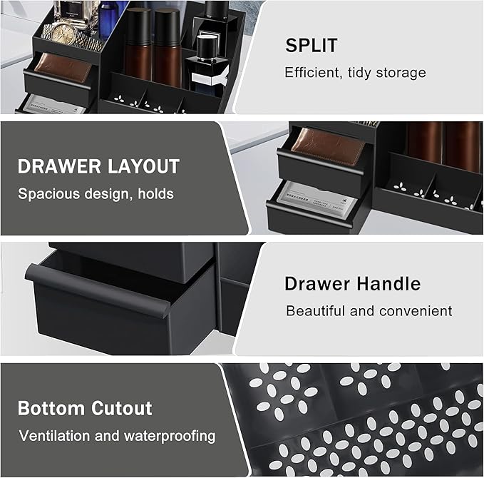 Mens Organizer,Cologne Organizer for Men,Perfume Organizer,Cologne Stand,Perfume Stand,Organizador de Perfumes,Bathroom Countertop Storage,Shelf for Bathroom Counter,Men Bedroom for Gifts