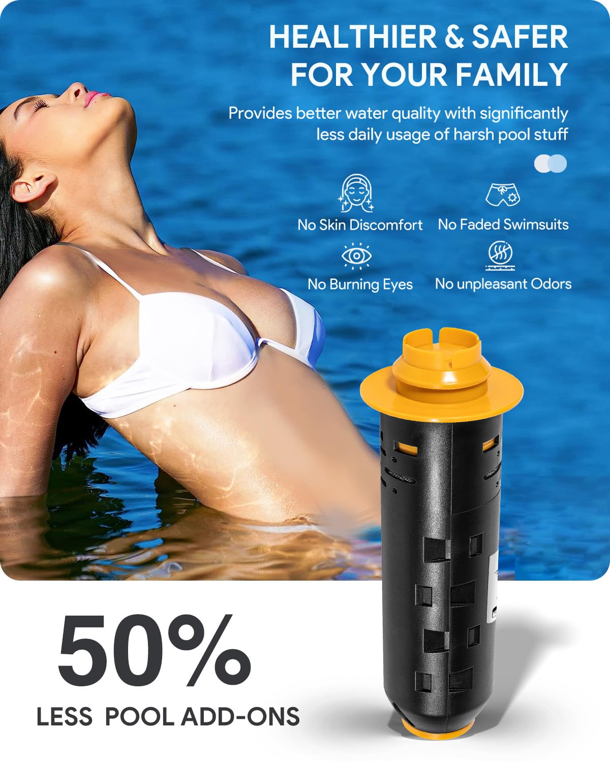 Replacement for Nature2 Duoclear 25 35 Mineral Cartridge W28000 W28001 Fit for All Zodiac DuoClear Fusion Soft Vision Pro Above Ground Ingroud Pool system, for up to 35,000 Gallons Pool