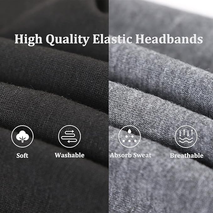 Kachanaa 6 Pack Elastic Fashion Non-slip Workout Headbands for Women Knot Floral Printed Hair Band Scarf Turban for Yoga Outdoor Sport Sweat Wicking Accessories
