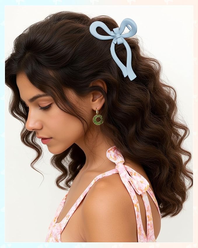 4 PCS Bow Hair Clips for Women Bow Claw Clip 5" Extra Large Hair Claw Clips for Thick and Long Hair Cute Bows Big Clip