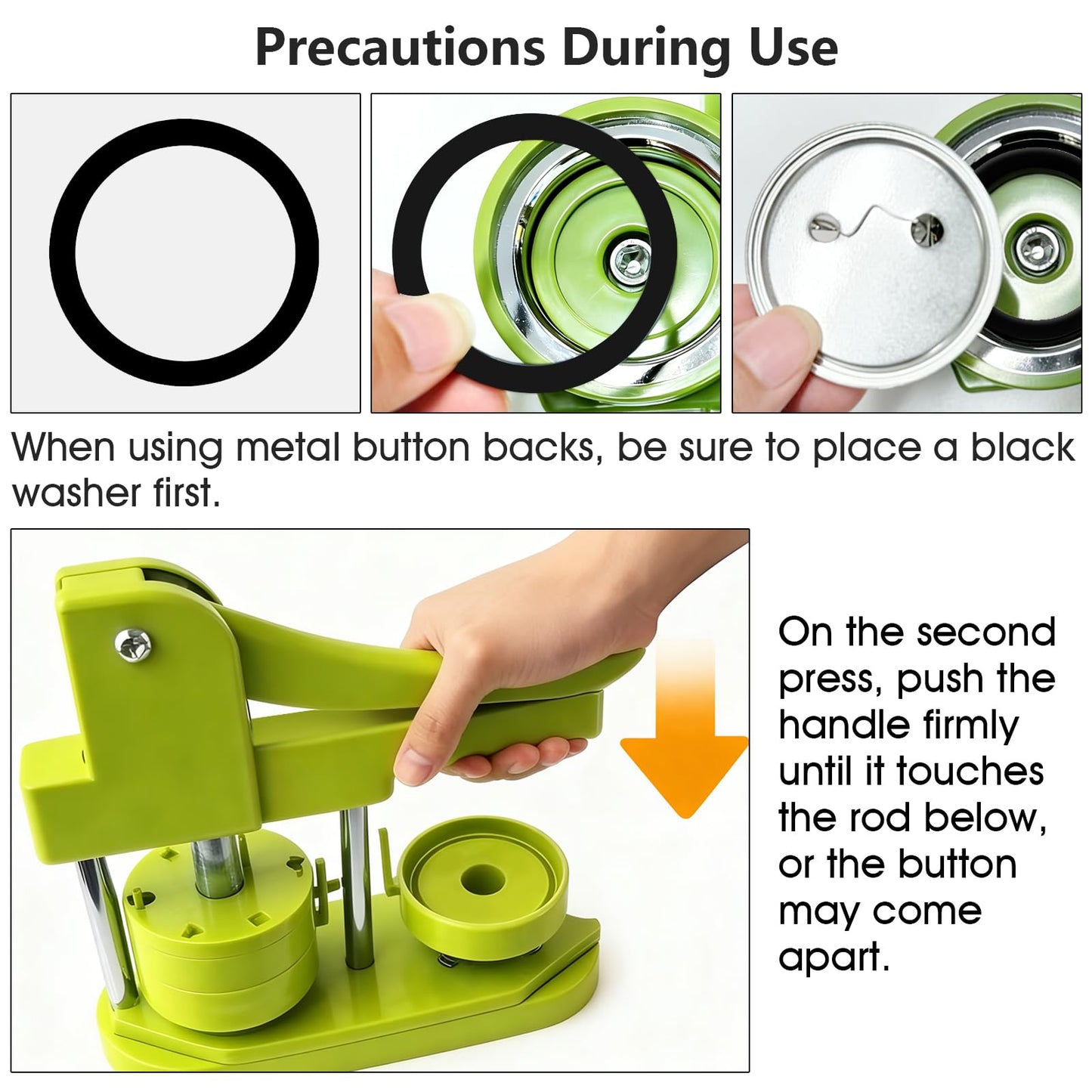 Button Maker Machine 58mm Pin Installation-Free DIY Pin Badge Button Maker Press Machine Punch Press with Free 100pcs Parts Pictures Circle Cutter
