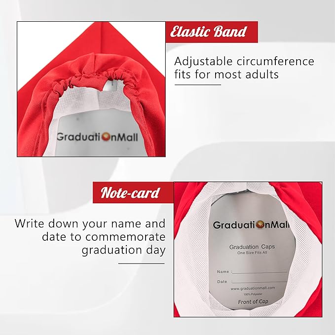 GraduationMall Matte Graduation Cap with 2026 Tassel for High School & Bachelor