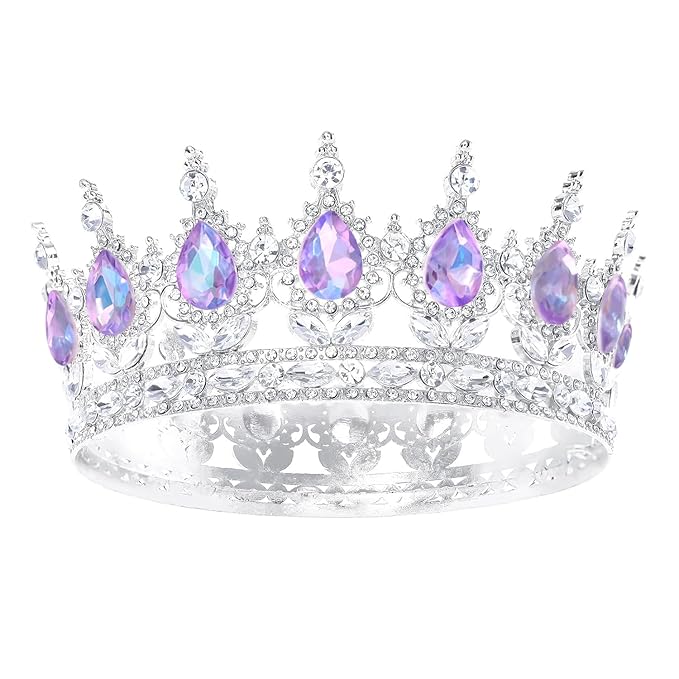 Queen Crown for Women Crystal Tiara for Women Rhinestone Wedding Headband for Bride Hair Accessories for Costume Birthday Party Prom