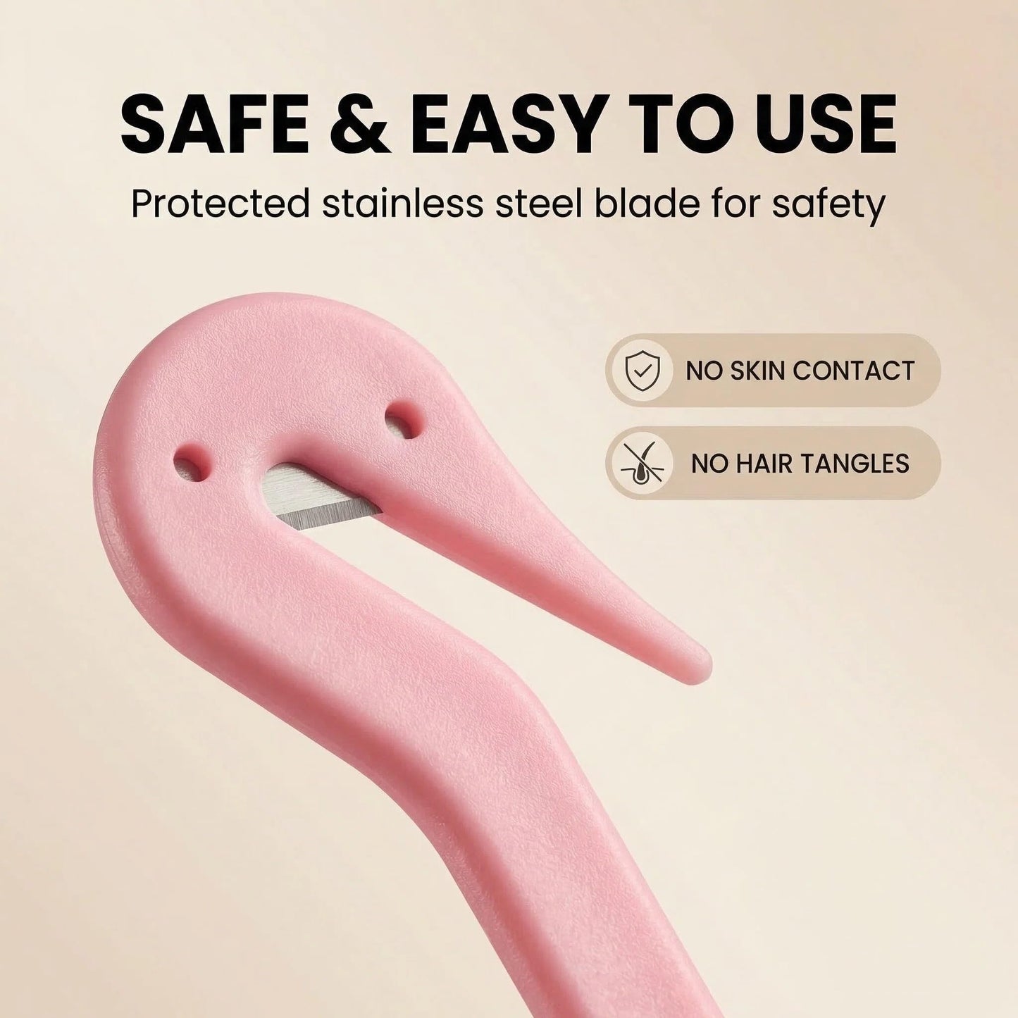 3pc Hair Tie Cutter Set - Pain Free Rubber Band Remover for Toddler Girls & Kids - Professional Elastic Hair Tie Cutter Tool for No-Damage Styling - Pink
