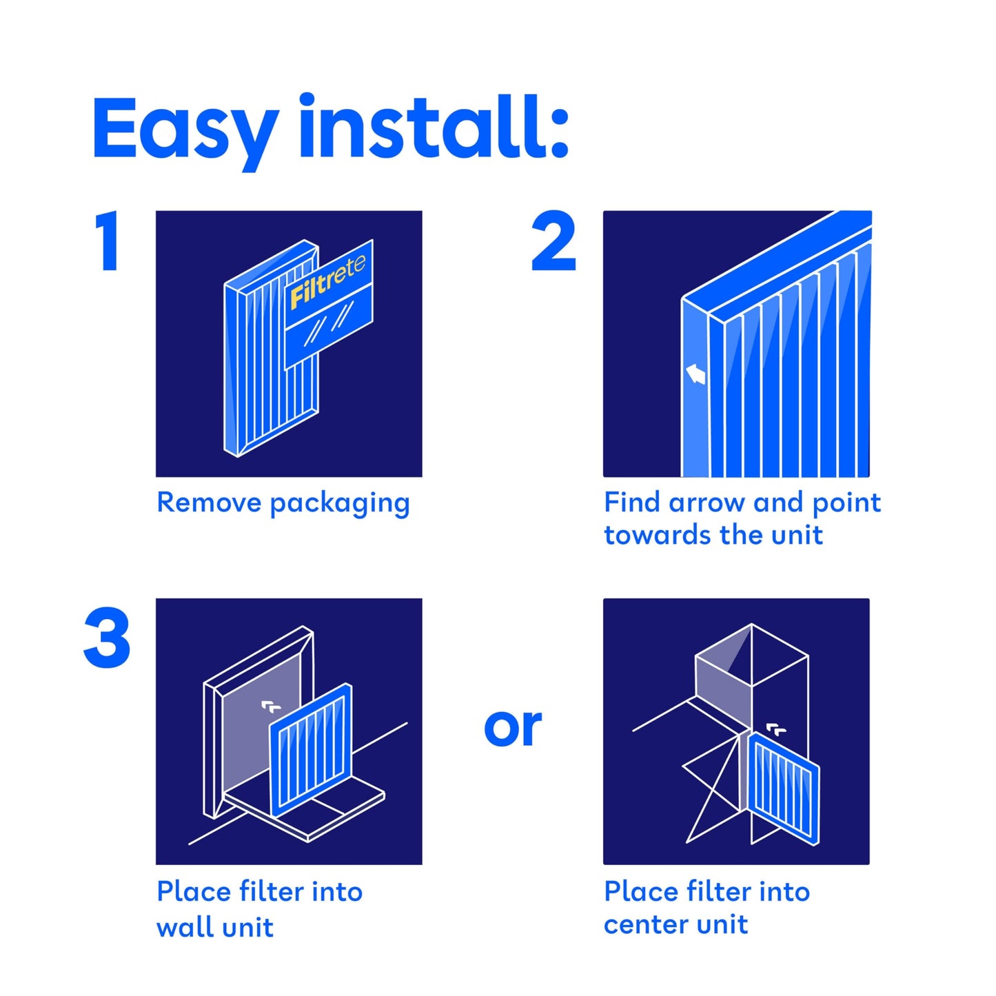 Filtrete 16x30x1 Air Filter, MERV 12, MPR 1500, Allergens, Bacteria & Viruses, 3-Month AC and Furnace Filters, Cleaner Air, Reliable Airflow, 2 HVAC Filters (Actual Size 15.81 x 29.81 x 0.78 in)