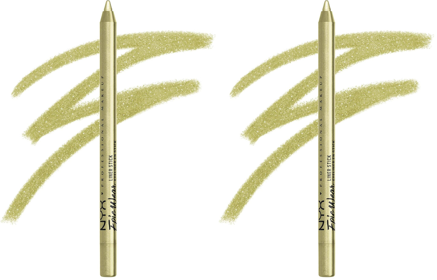 NYX PROFESSIONAL MAKEUP Epic Wear Liner Stick, Long-Lasting Eyeliner Pencil - Chartreuse (Pack of 2)