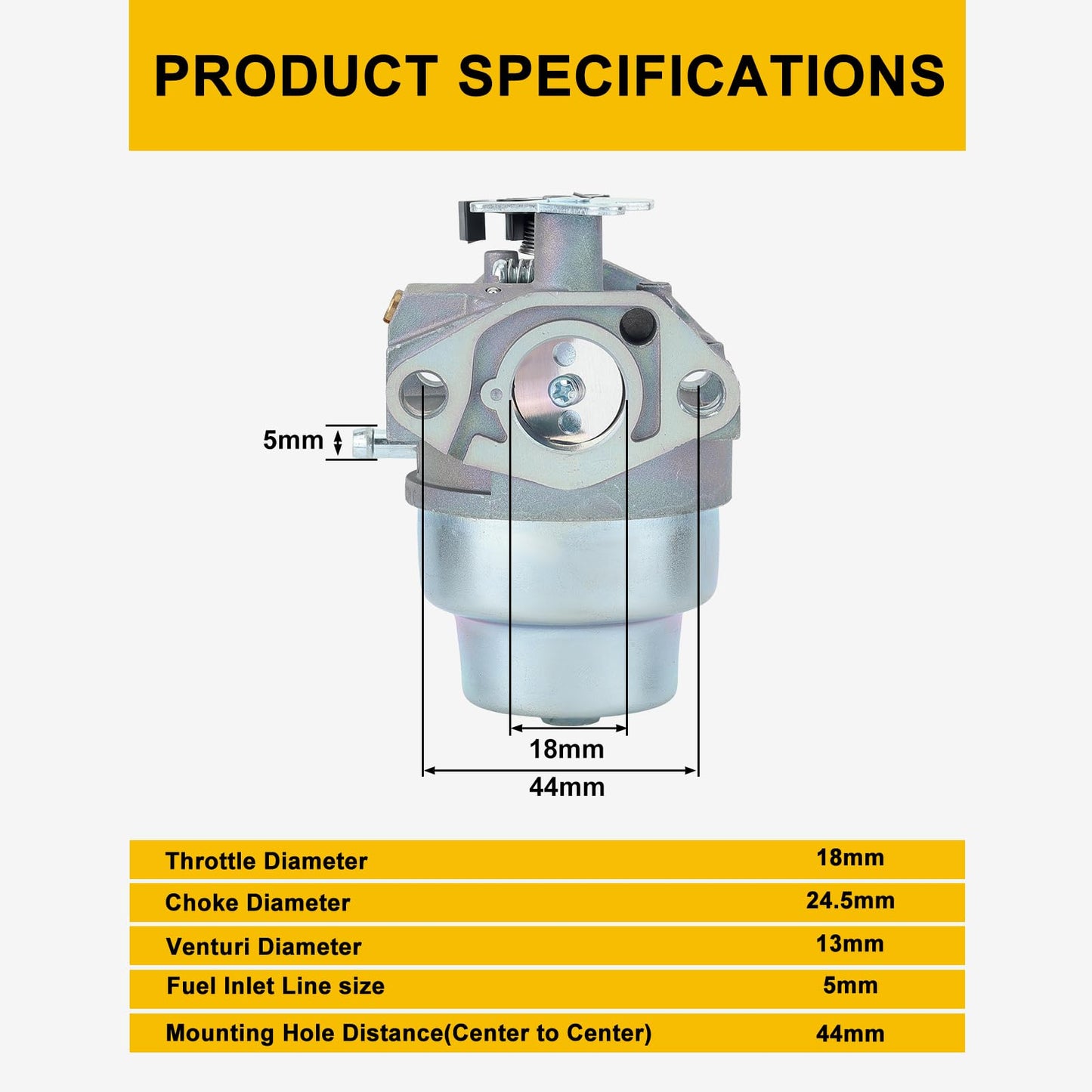Panari GCV160 Manual Choke Carburetor Carb for Honda GCV160A GCV160LA GCV160LE GCV160LA0 Engine Lawn Mower Pressure Washer