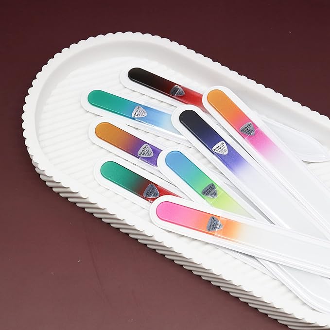 Bona Fide Beauty Czech Glass Nail File Set (8 Pieces) in Multicolor