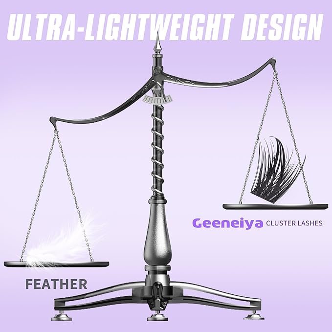 Geeneiya Wispy Lash Clusters Customized Eyelash Clusters Manga Spike Lash Extension Natural Cluster Eyelash Extensions, Double-layer Composite Lashes