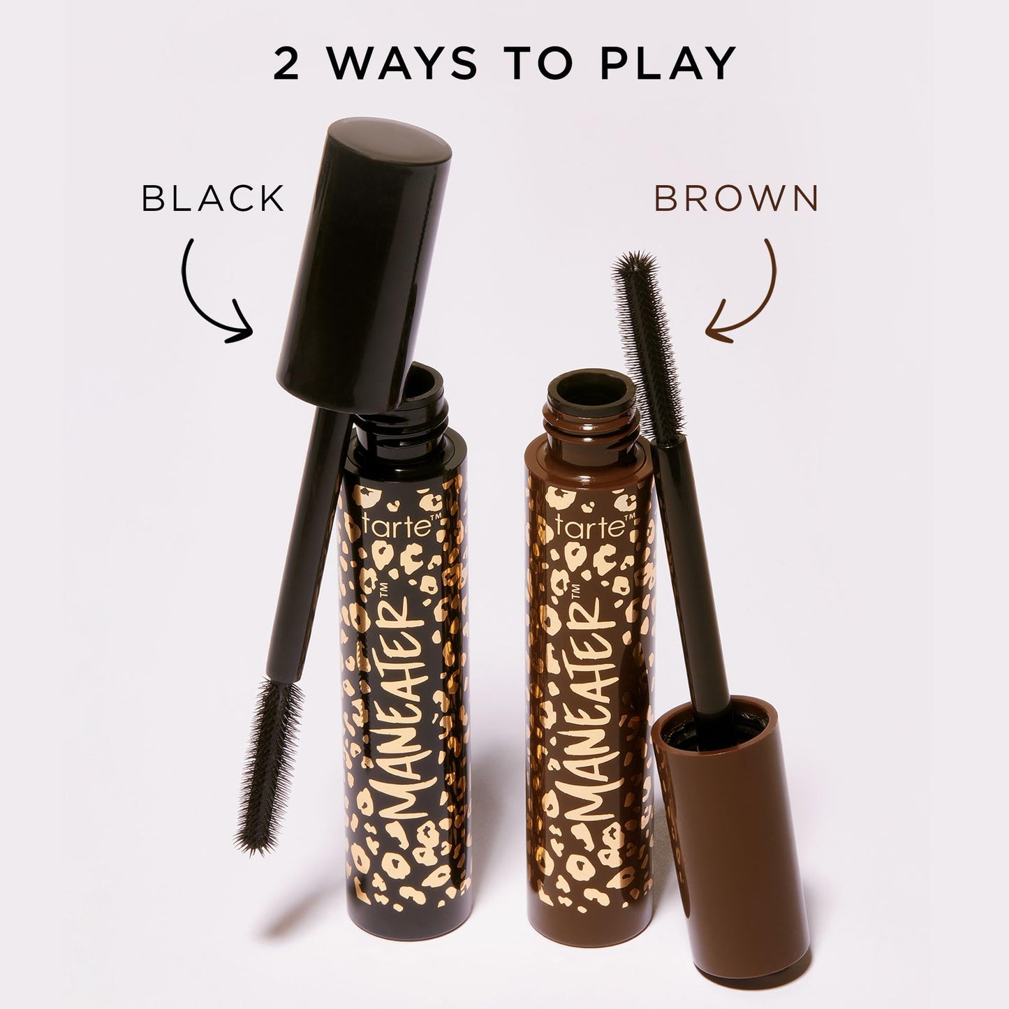 tarte maneater mascara – Extreme Curl, Instant Volume & Length, 16HR Ultra-Creamy Longwear Eye Makeup, Cruelty-Free, travel size, brown