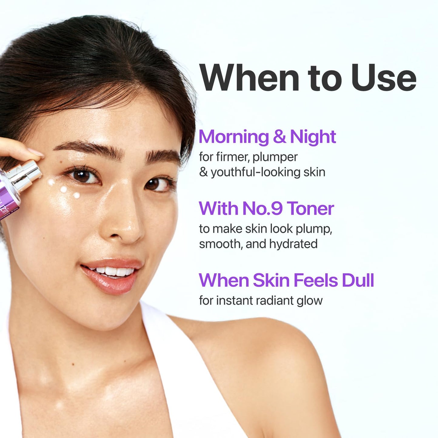 numbuzin No.9 NAD+ Peptide Lifting Serum for Face and Body, Firming & Wrinkles, 50 Peptide Essence for Sagging Skin, Fine Lines & Elasticity, Hydrating & Tightening Formula, Korean Skincare 1.69 fl oz