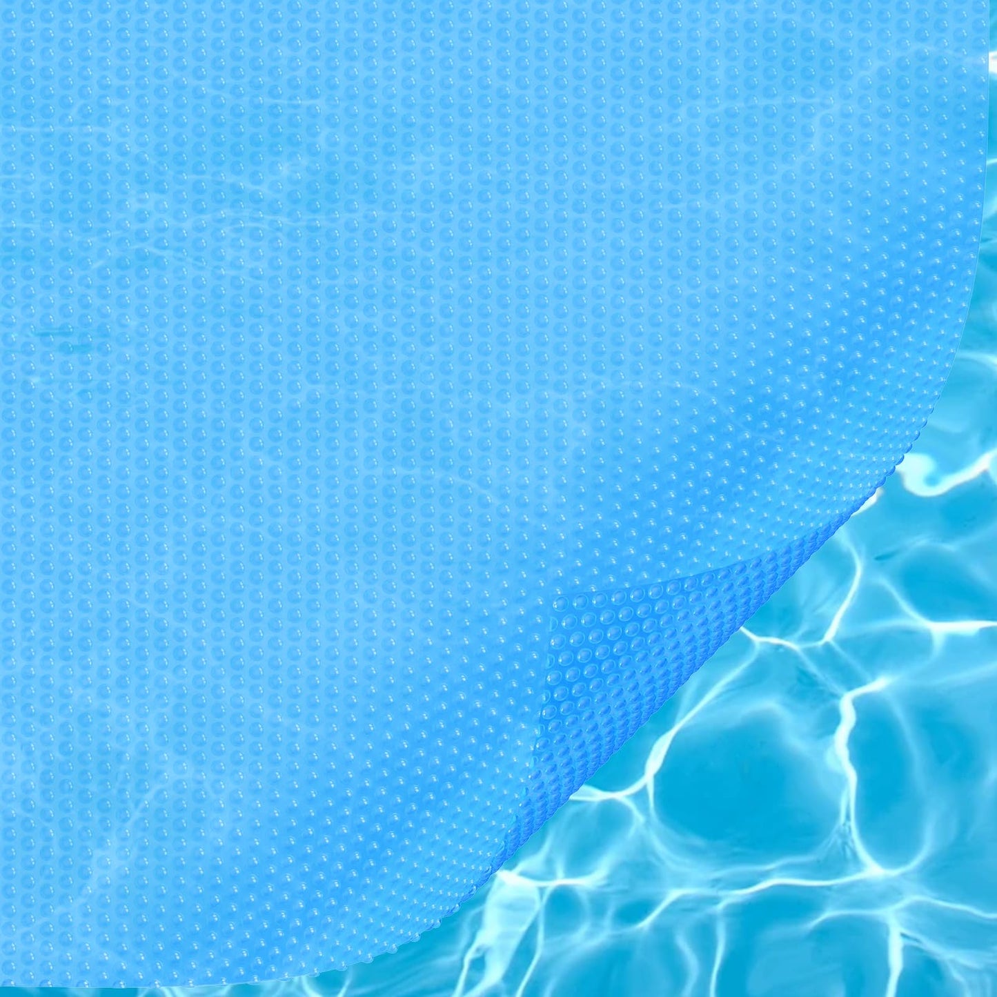 VEVOR Solar Pool Cover, 32 x 16 ft Rectangle Solar Cover 12 mil for Pools, Inground Above Ground Swimming Pool Solar Blanket with Bubble, Heat Retaining Solar Covers Blue