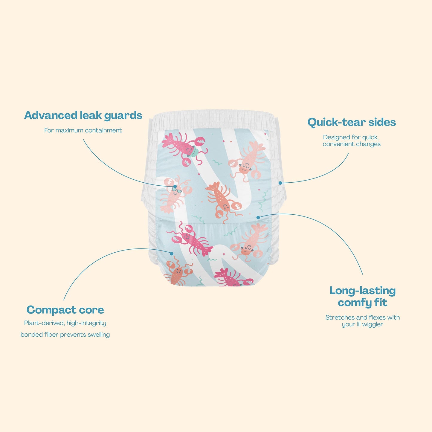 Hello Bello Premium Swim Diapers I Affordable and Eco-Friendly Disposable Swim Dipes for Babies and Kids I Size Medium,(Pack of 36)