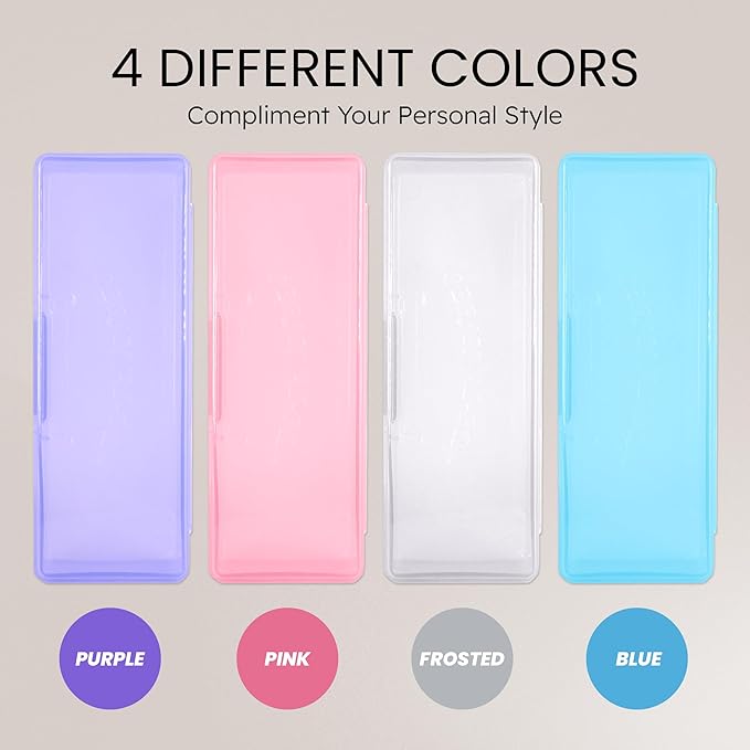 Beauticom Personal Box Storage Case for Professional Manicurist Nails Pedicure (Large Size) (1 Piece, FROSTED)