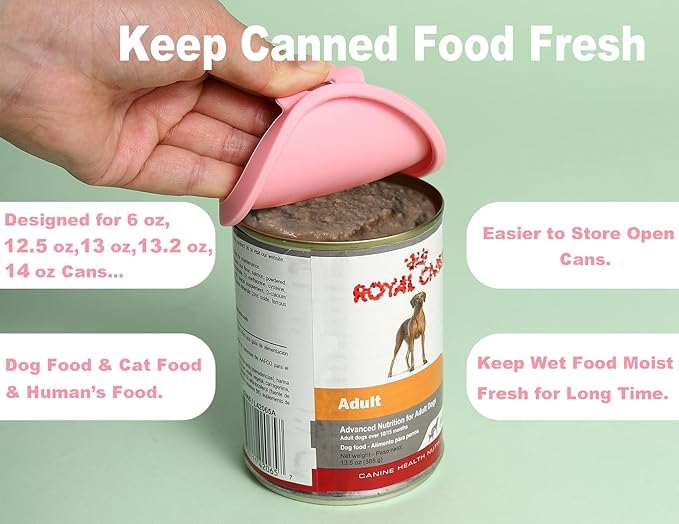 Comtim Dog Food Can Covers Lids for 12.5 oz 13 oz 13.5 oz Cans, Silicone Can Lids for Dog Food, Dog Wet Food Lids Pet Can Toppers Can Covers for Canned Goods,Easy to Clean & No Smell in Refrigerator