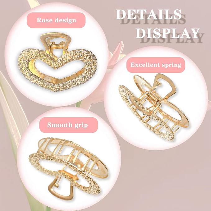 9 Pack Metals Mini Hair Clips for Women Mom Wife Daughter Girls Girlfriends,Medium Hair Claw Clips for Long Hair,Small Cute Gifts for Female with Thick Hair or Thin Hair