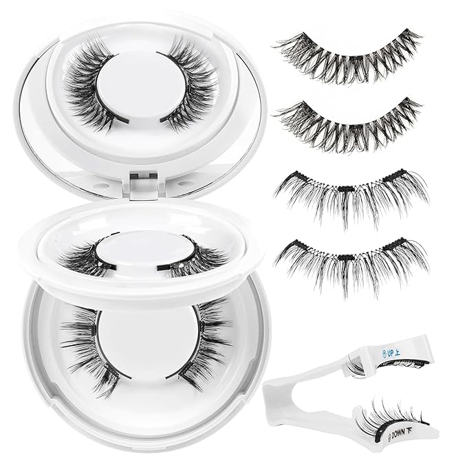 Higu clace Magnetic-Eyelashes with Applicator 2 Pairs Magnetic-Lashes Natural Look Wispy Magnet Lashes Easy to Wear and RemoveÃ¯Â¼ÂDJCX-C+NÃ¯Â¼Â