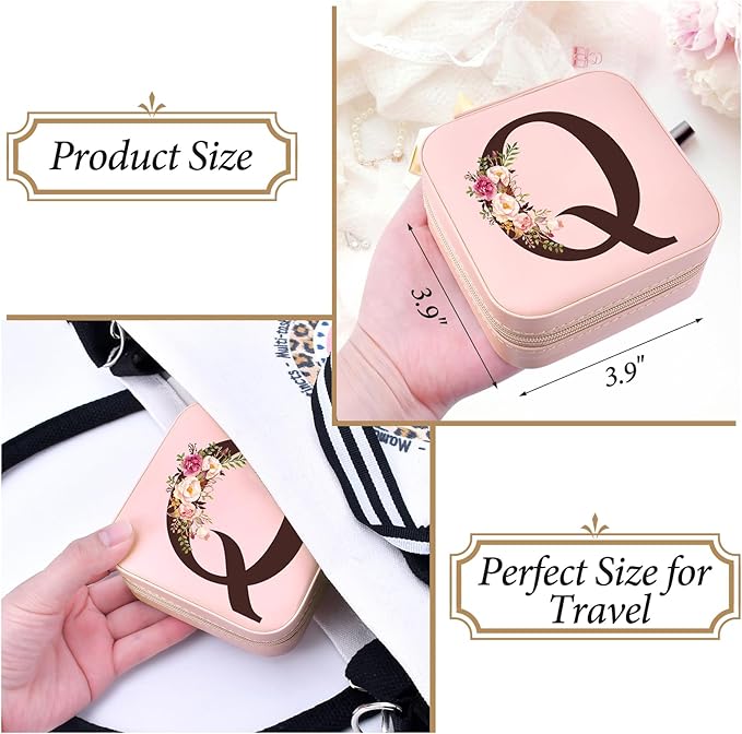 Mothers Day Mom Gifts from Daughter Son, Travel Jewelry Case Box Organizer Personalized Gifts for Mom Wife Women Daughter Friends Sister Grandma Aunt