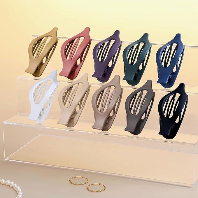 10 Pcs Flat Hair Clips for Women French Concord Claw Clips for Thick and Thin Hair Claw Clips Duck Billed Barrettes Hair Accessories for Women and Girls (Hot)