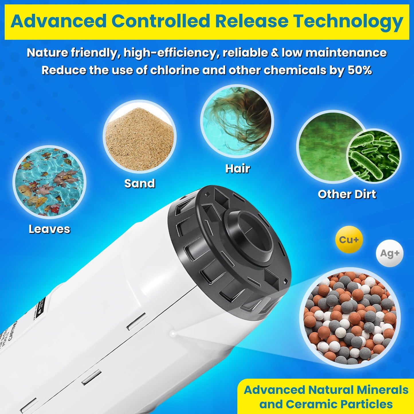 Replacement For Nature2 G25 Mineral Cartridge W28125 N2CG25 W26725 for All Zodiac Limited & Professional G or Pro G Plus Vessel Inground Swimming Pool System W25904 & W20011 Pools Up To 25,000 Gallons