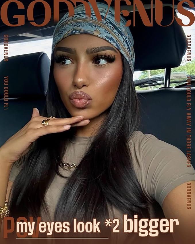 Goddvenus Fluffy Plush Manga Lash Clusters, Natural Wispy Cluster Eyelash Extensions, DIY Lash Extension at Home For Dolly Anime Look, Thick Fairy Individual Lashes Clusters