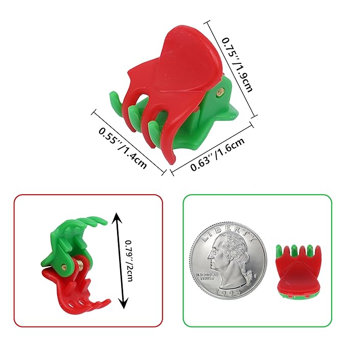 YOHAMA 36 PCS Colorfuls Mini Hair Claw Clips Great for Design Kids and Adult Christmas Hairstyles Decoration Buns, Pining Bangs Strong Grip Multi-function Clamp Clips.