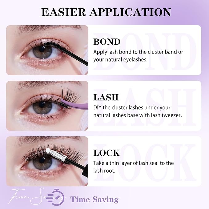 B&Q Wispy Lash Clusters Full B02,Eyelash Clusters 156PCS Comfortable band Cluster Eyelash Extensions,8-18mm Volume Individual Lashes Lightweight D Curl Lash Clusters Soft Eyelashes Natural Look(B02)