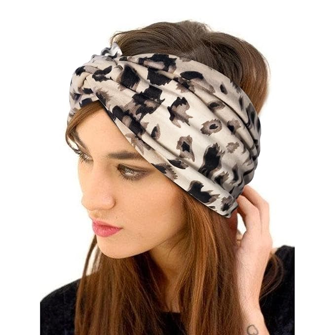 Jesries 10 PCS Women Headbands African Wide Hair Wrap Extra Turban Head Bands for Lady Large Sport Workout Stretch Non-slip Big Hair Bands