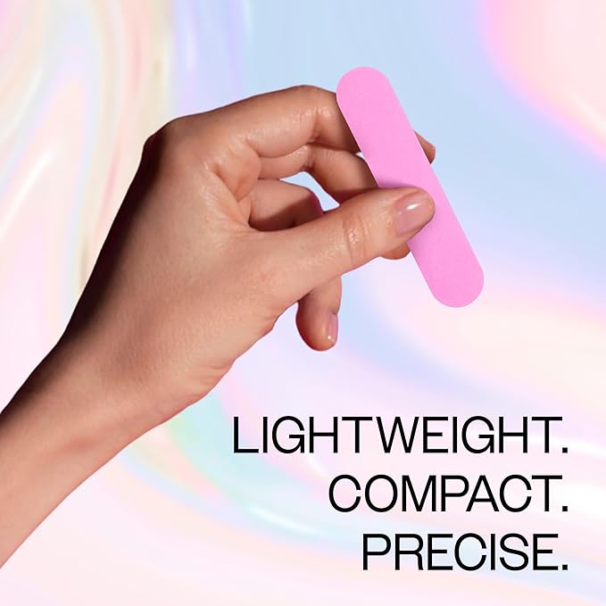 25PCS Mini Size PANA Professional Double Sided Nail Files - Pink&Teal, 180/180 Grit - Emery Board Nail Buffering File Manicure Pedicure Nail Polisher Washable