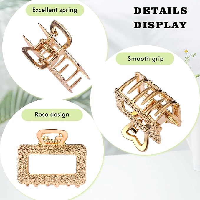 12 Pack Metals Mini Hair Clips for Women Mom Wife Daughter Girls Girlfriends,Medium Hair Claw Clips for Long Hair,Small Cute Gifts for Female with Thick Hair or Thin Hair