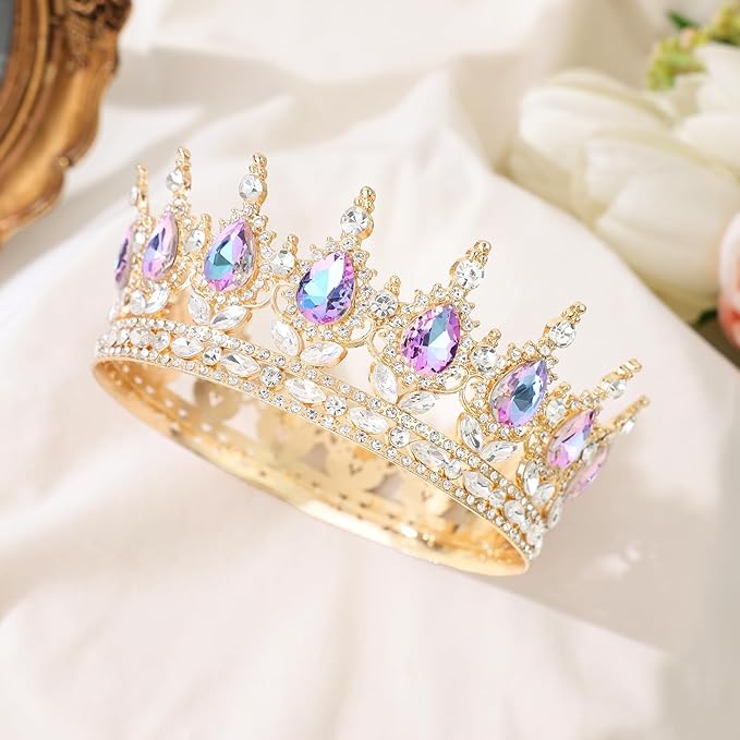 Queen Crown for Women Crystal Tiara for Women Rhinestone Wedding Headband for Bride Hair Accessories for Costume Birthday Party Prom