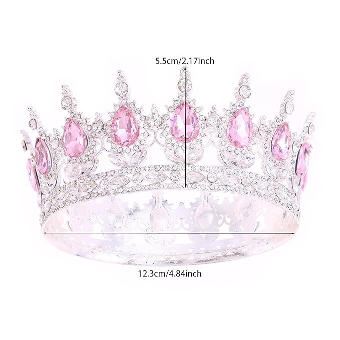 Queen Crown for Women Crystal Tiara for Women Rhinestone Wedding Headband for Bride Hair Accessories for Costume Birthday Party Prom Gifts