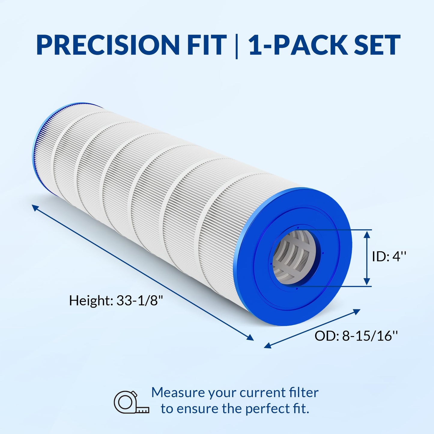 Swimara Ultra Series Pool Filter Cartridge, Compatible with Jandy CS200, Replacement for R0462400 PJANCS200 C-8418, Heavy-Duty 5oz+ Trilobal Fabric, 200 Sq. Ft.